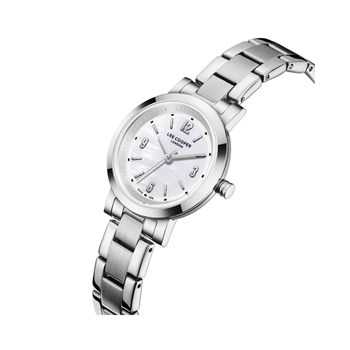 LORNA - Montre Femme - Analogique Quartz 3 aiguilles - Boitier rond en métal - Cadran nacré blanc
