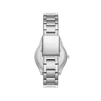 SCARLETT - Montre Femme - Analogique Quartz 3 aiguilles - Boitier rond en métal argenté - Cadran soleillé bleu