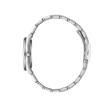 SCARLETT - Montre Femme - Analogique Quartz 3 aiguilles - Boitier rond en métal argenté - Cadran soleillé blanc