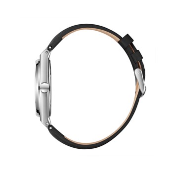 LOÏC - Montre Homme - Analogique Mouvement Quartz 3 aiguilles et date - Boitier tonneau en métal argenté - Cadran noir