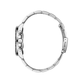 LANDRY - Montre Homme - Analogique Mouvement Multifonction - Boitier rond en métal argenté - Cadran vert