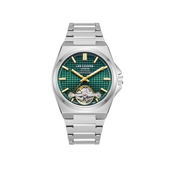 LLOYD - Montre Homme - Analogique Mouvement Squelette Automatique avec coeur ouvert - Cadran vert
