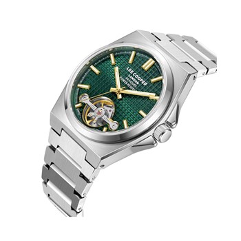 LLOYD - Montre Homme - Analogique Mouvement Squelette Automatique avec coeur ouvert - Cadran vert