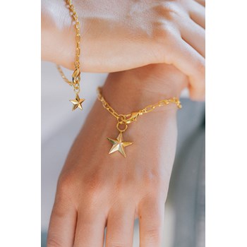 bracelet étoile doré à l'or fin - RAOUL