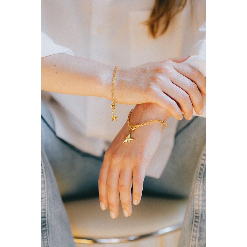 maxi bracelet étoile doré à l'or fin - RAOUL - vue 4