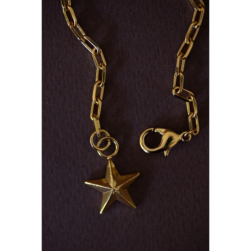 maxi bracelet étoile doré à l'or fin - RAOUL - vue 5