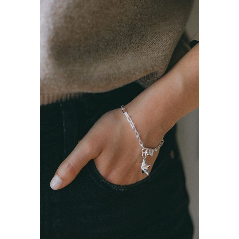 maxi bracelet étoile plaqué argent - RAOUL - vue 4