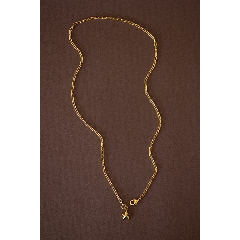 collier étoile doré à l'or fin - RAOUL - vue 3