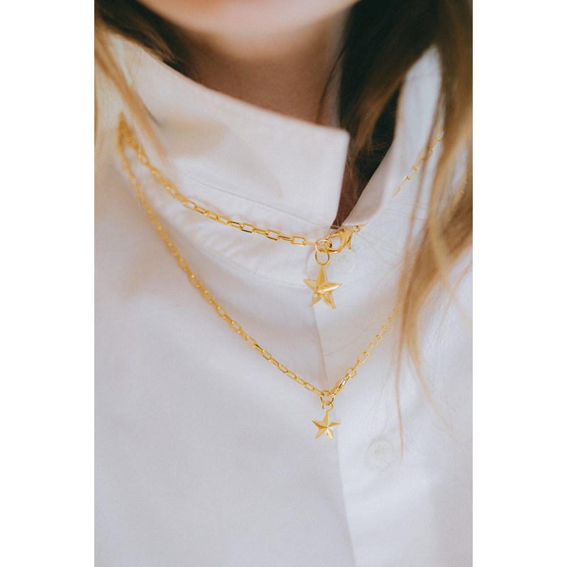 collier étoile doré à l'or fin - RAOUL - vue 4