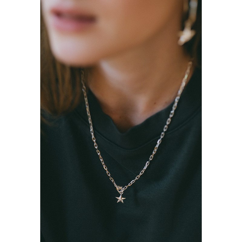 collier étoile plaqué argent - RAOUL - vue 2
