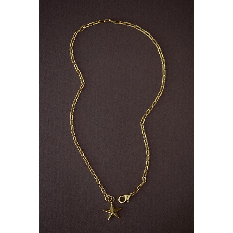 maxi collier étoile doré à l'or fin - RAOUL - vue 5