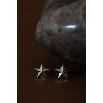 mini boucles d'oreilles puces étoiles plaqué argent - RAOUL