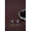 boucles d'oreilles puces étoiles plaqué argent - RAOUL - vue V3