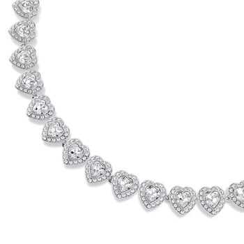 Collier Tennis Ariana Grande x Swarovski Angelic
coeurs argentés perles de cristal