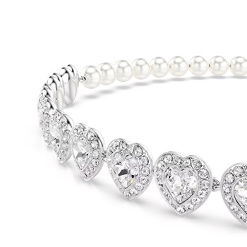 Choker Tennis Ariana Grande x Swarovski Angelic
coeurs argentés Crystal Pearls