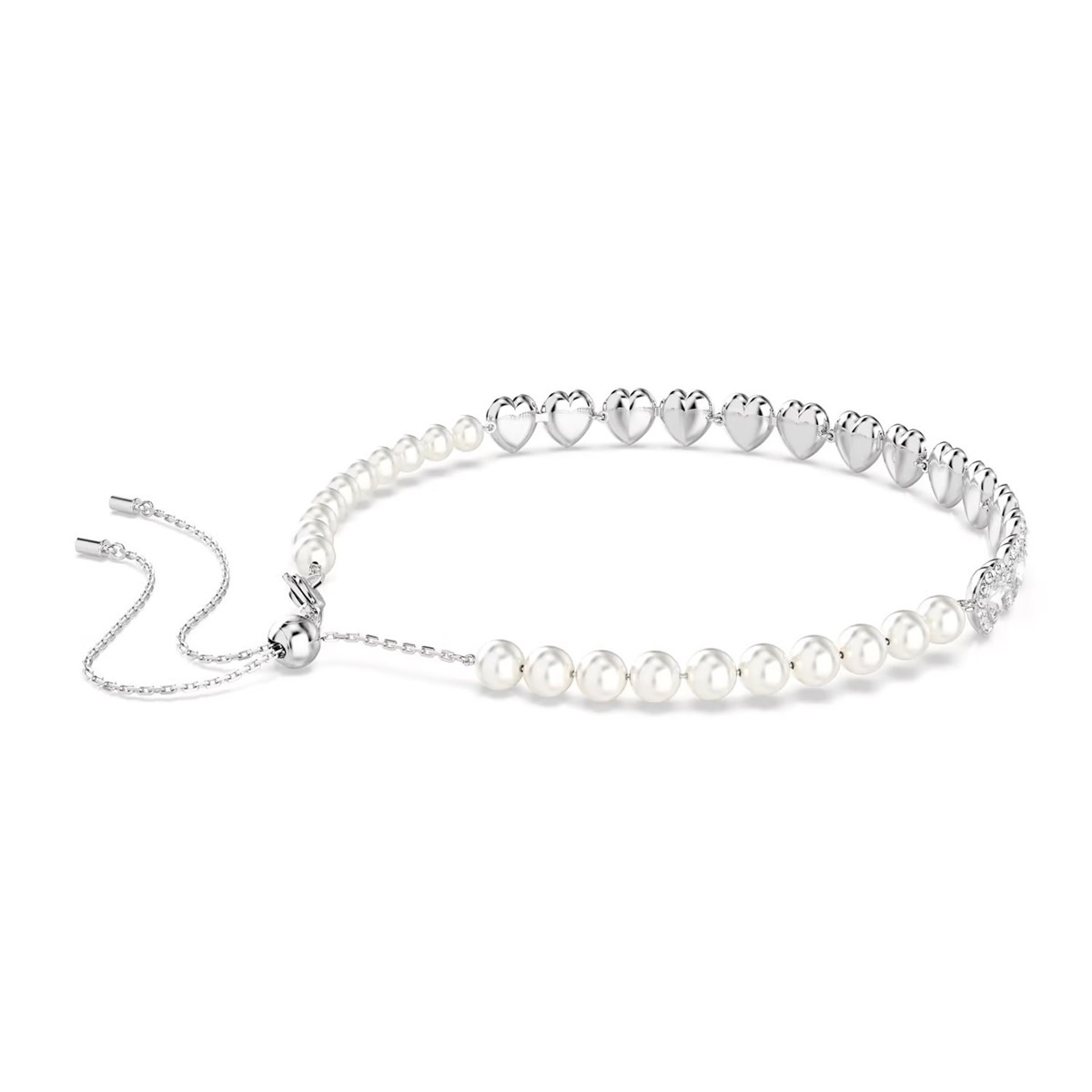 Choker Tennis Ariana Grande x Swarovski Angelic
coeurs argentés Crystal Pearls - vue 4