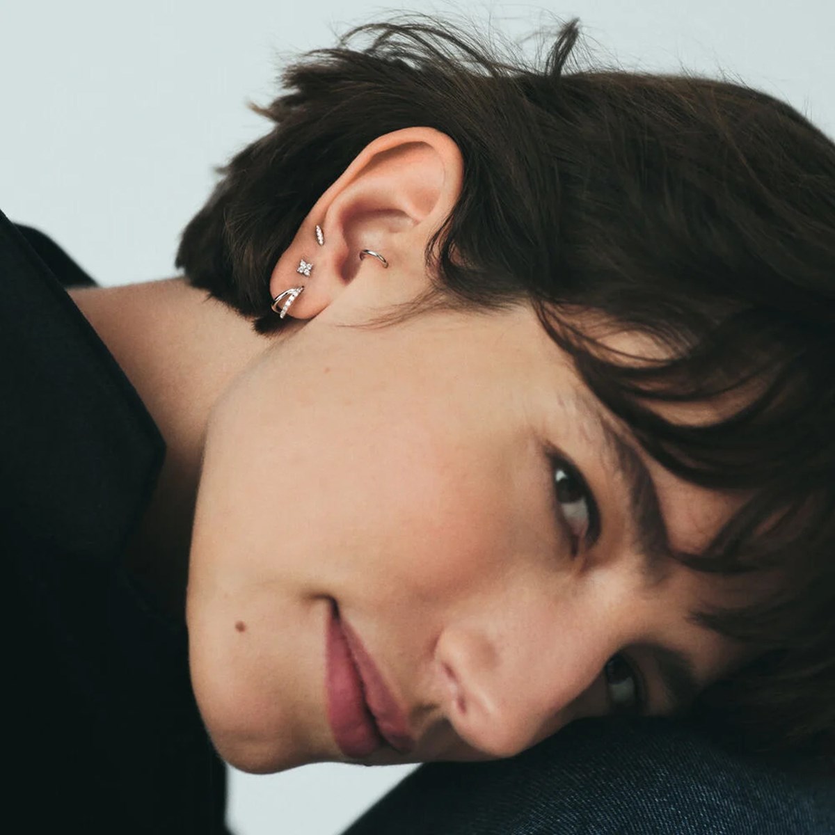 Piercing Agatha Mira hélix et tragus Mix et Match
argent - vue 2