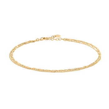 Chaine de Cheville Agatha Trio acier doré