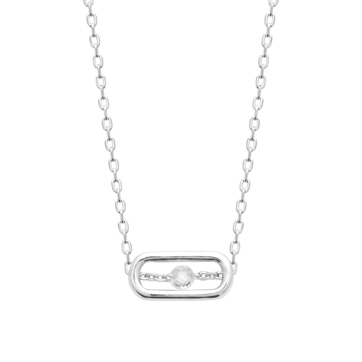 Collier Brillaxis argent rhodié oxyde