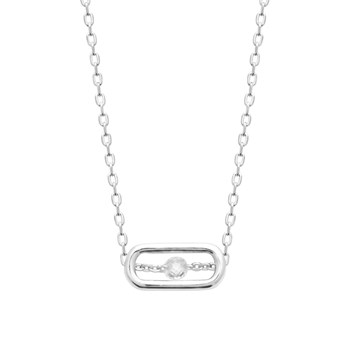 Collier Brillaxis argent rhodié oxyde