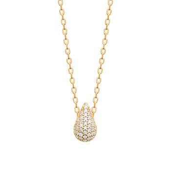 Collier Brillaxis goutte reversible empierrée