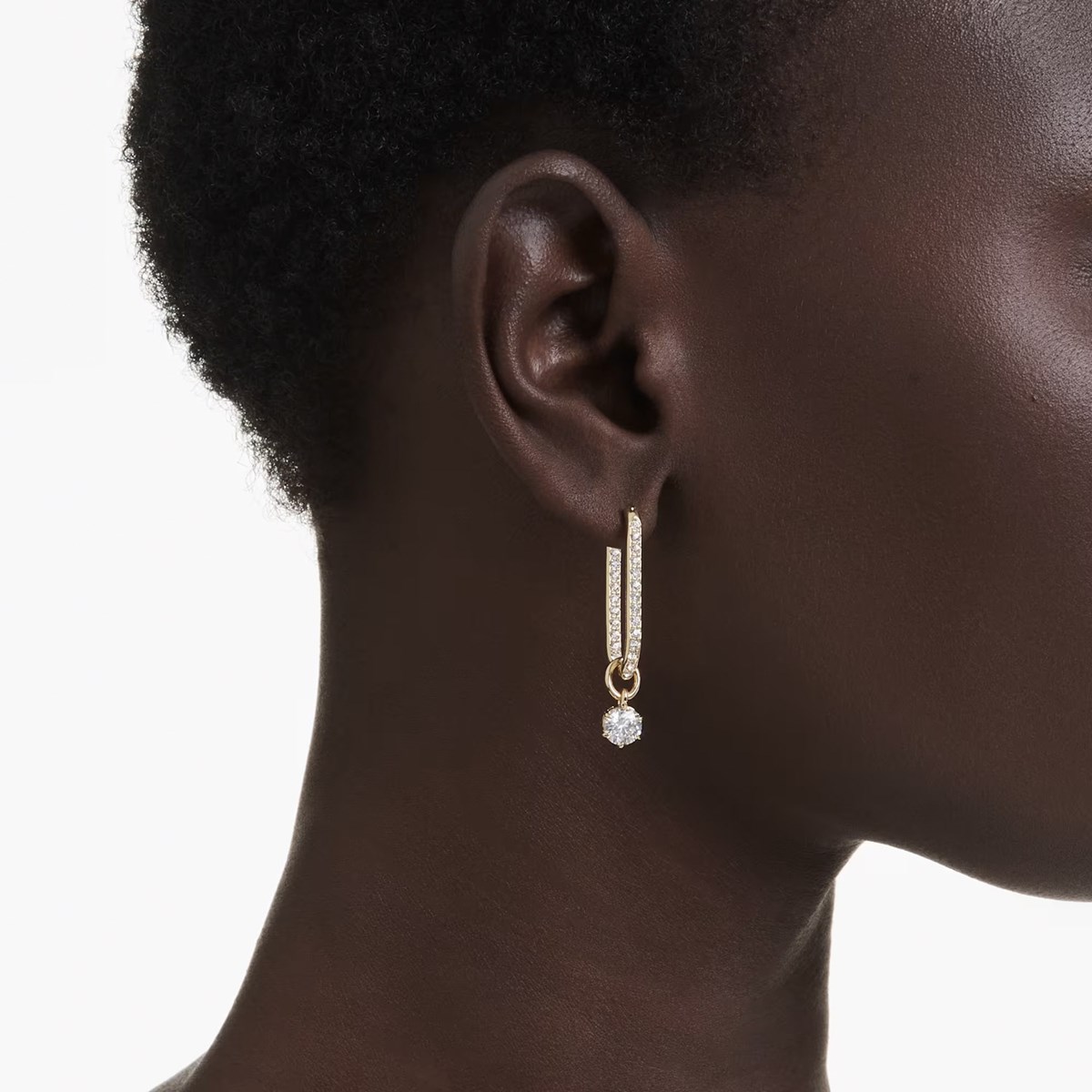 Boucles d'oreilles créoles Swarovski Constella - vue 2