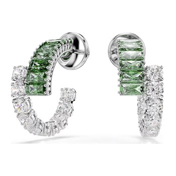 Créoles Swarovski Matrix vertes