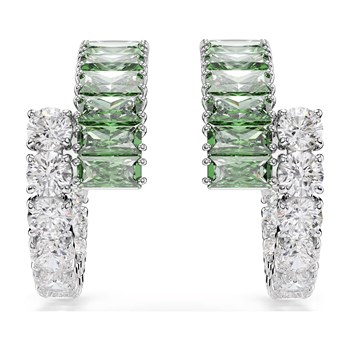 Créoles Swarovski Matrix vertes