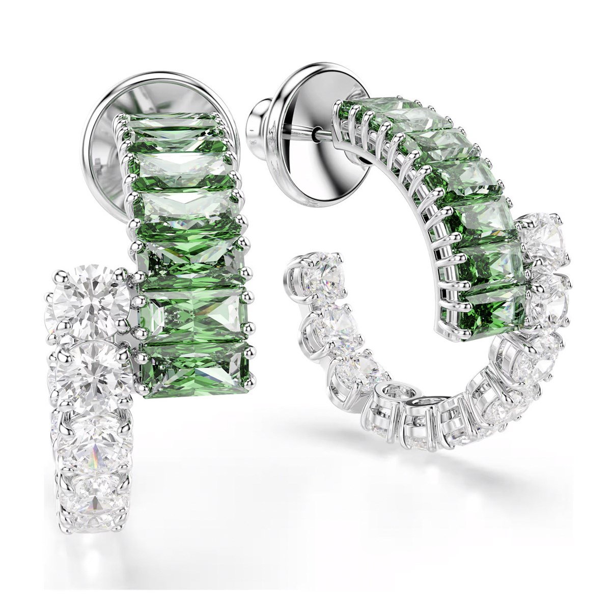 Créoles Swarovski Matrix vertes - vue 4