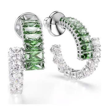 Créoles Swarovski Matrix vertes