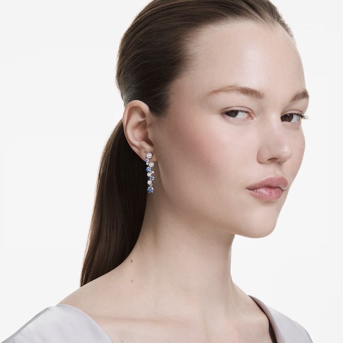 Boucles d'oreilles Swarovski Constella bleu - vue 2