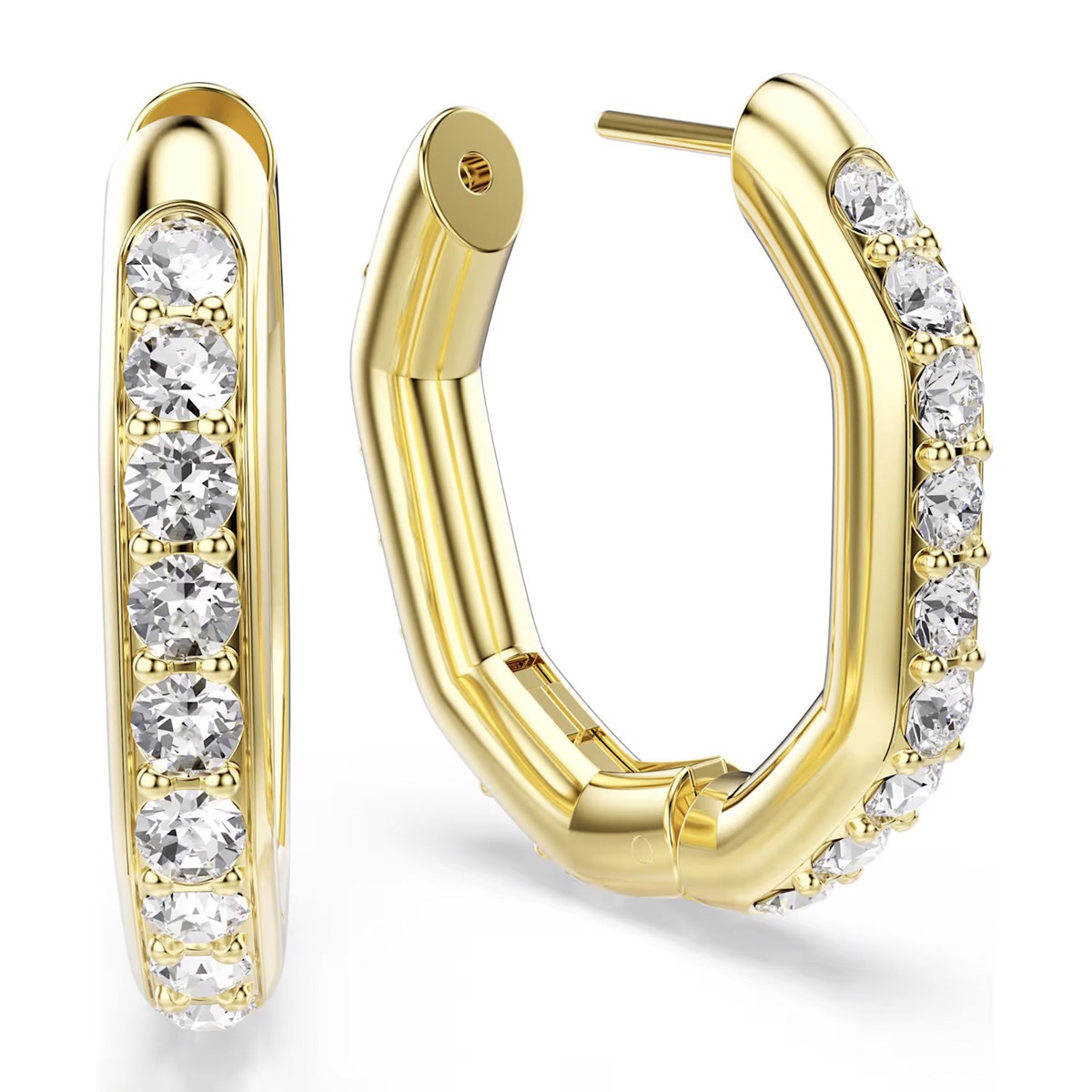 Créoles Swarovski Dextera octogonales - vue 4