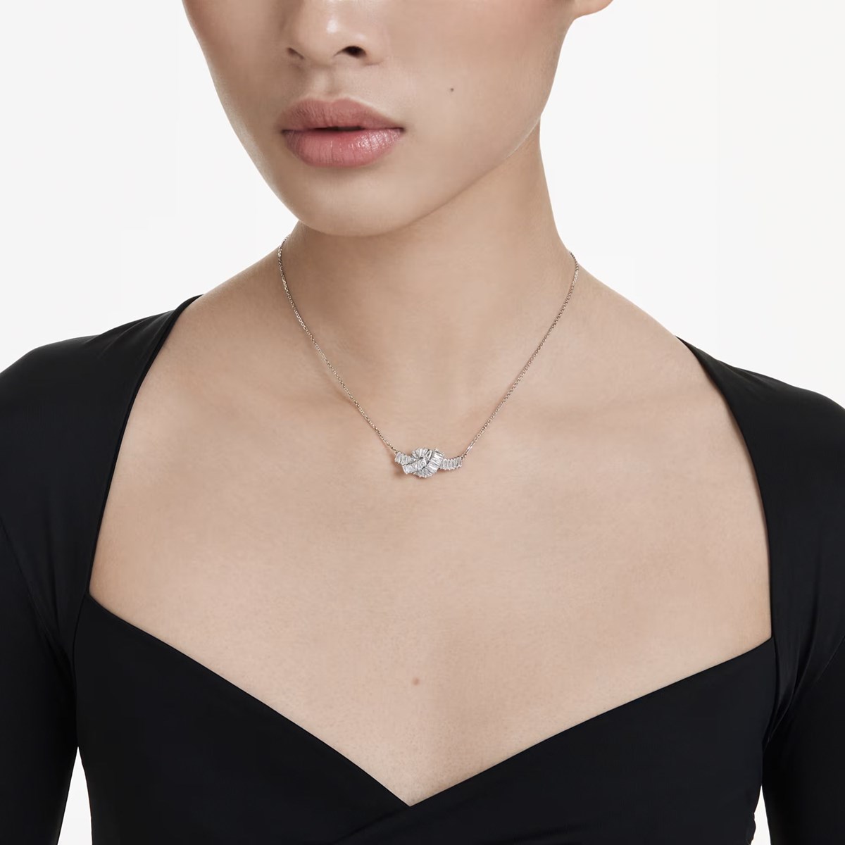 Collier Swarovski Matrix noeud blanc - vue 2