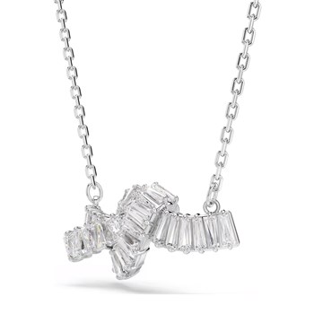 Collier Swarovski Matrix noeud blanc