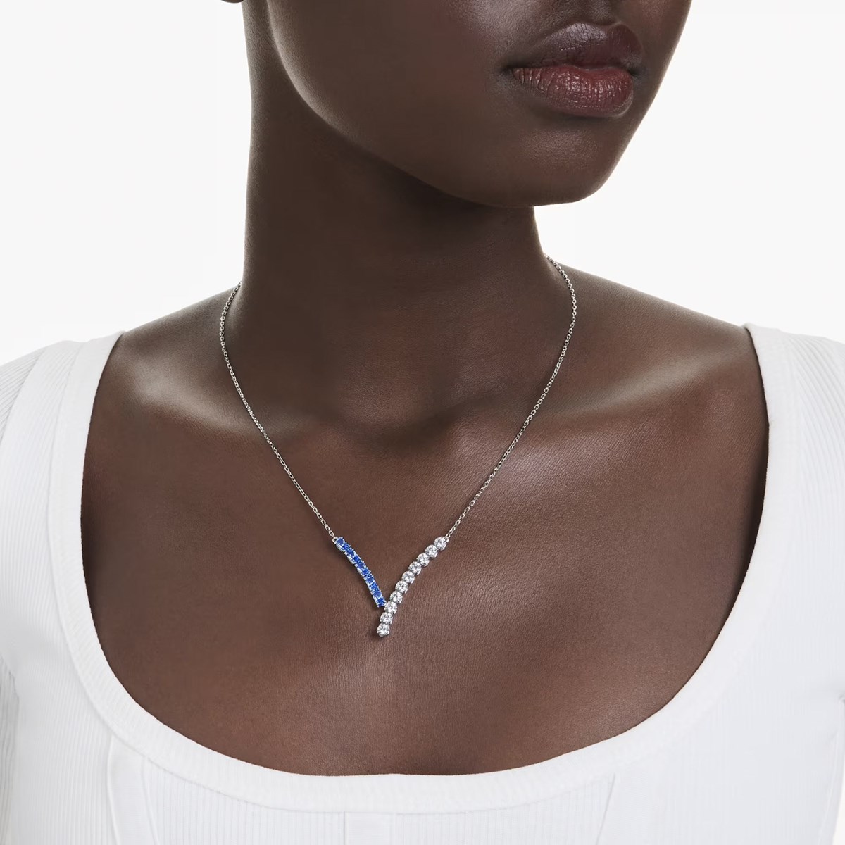 Collier Swarovski Matrix bleu - vue 2