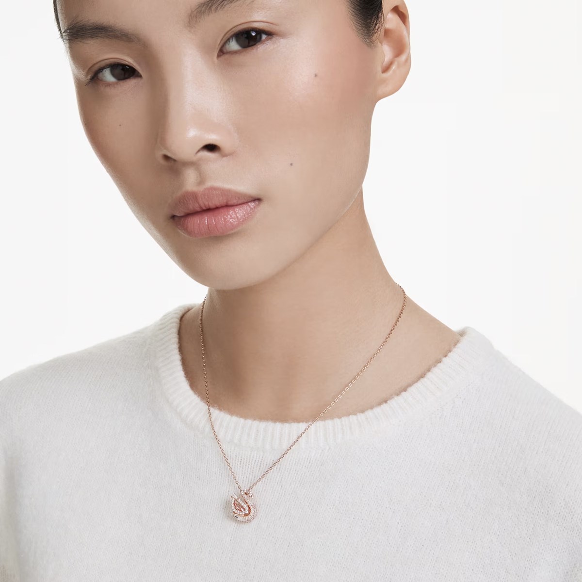 Collier Swarovski Swan rosé - vue 2