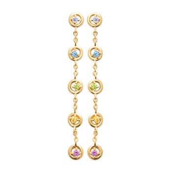 Boucles d'oreilles pendantes Brillaxis plaqué or
multiticolores