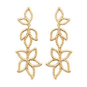 Boucles d'oreilles pendantes Brillaxis fleurs