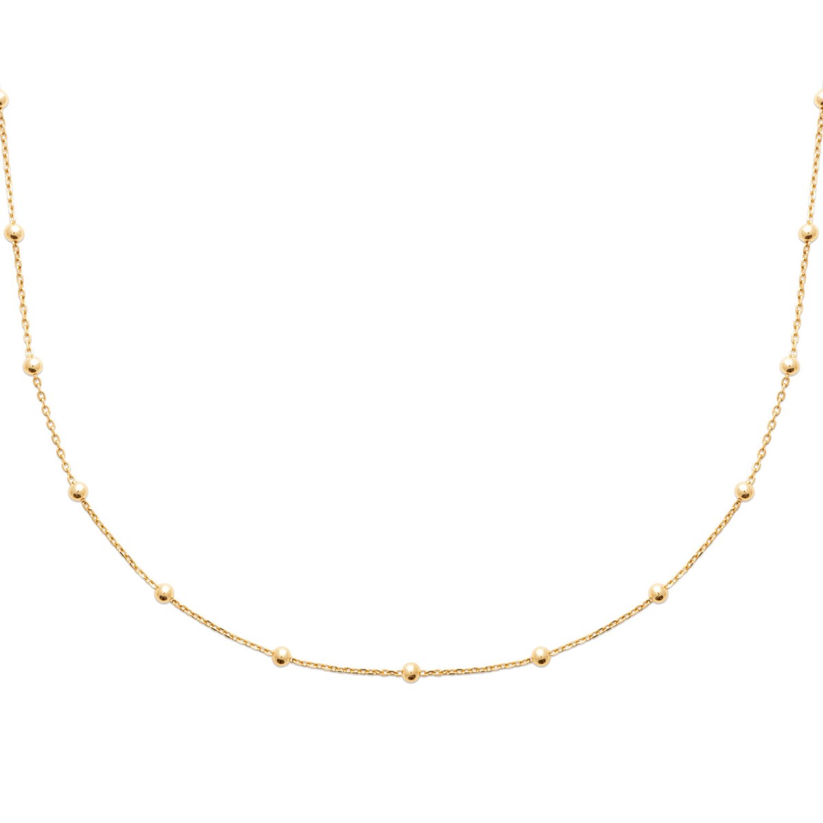 Collier chaîne Brillaxis perle plaqué or