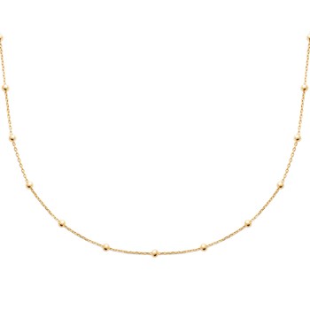 Collier chaîne Brillaxis perle plaqué or