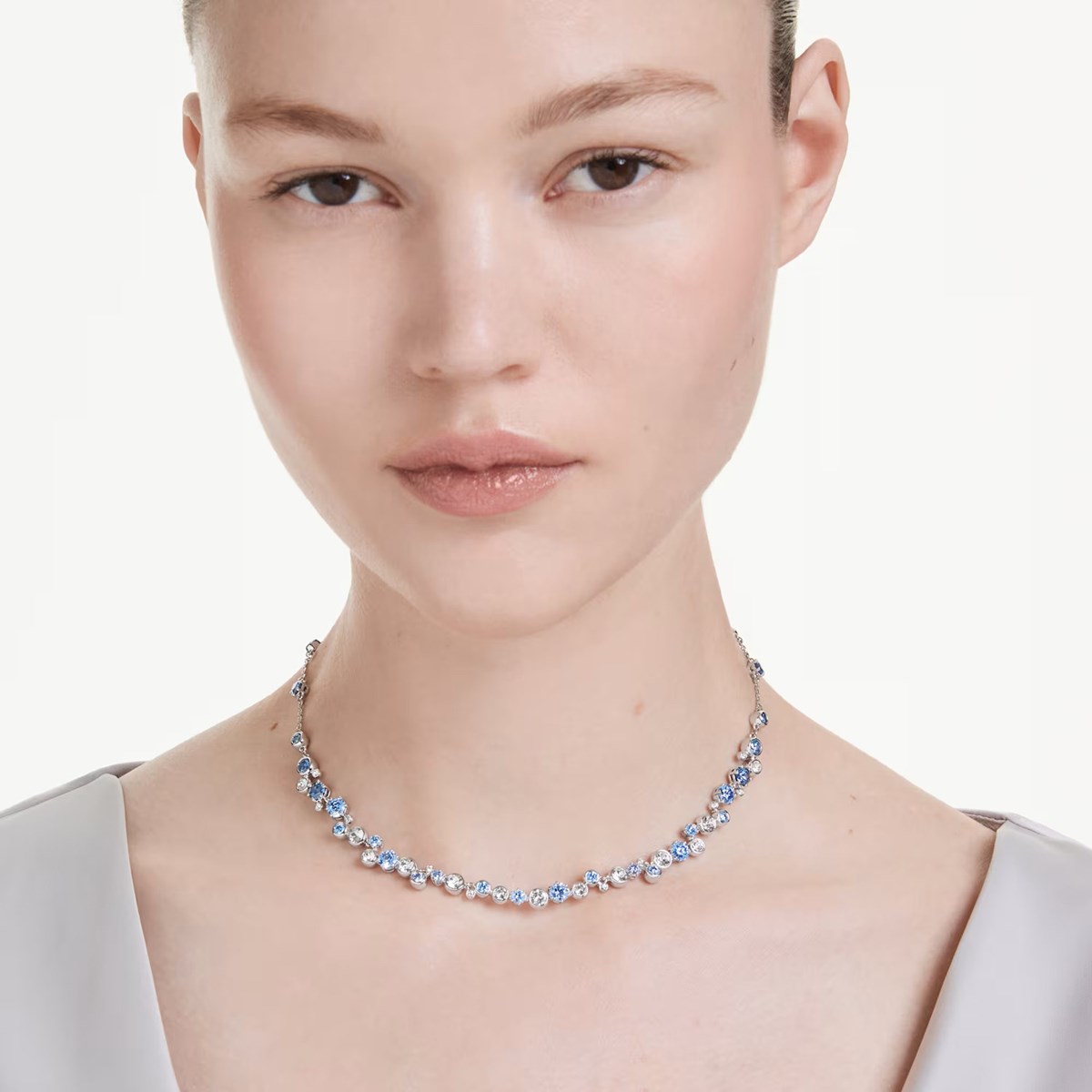 Collier Swarovski Constella tailles variées bleu - vue 2
