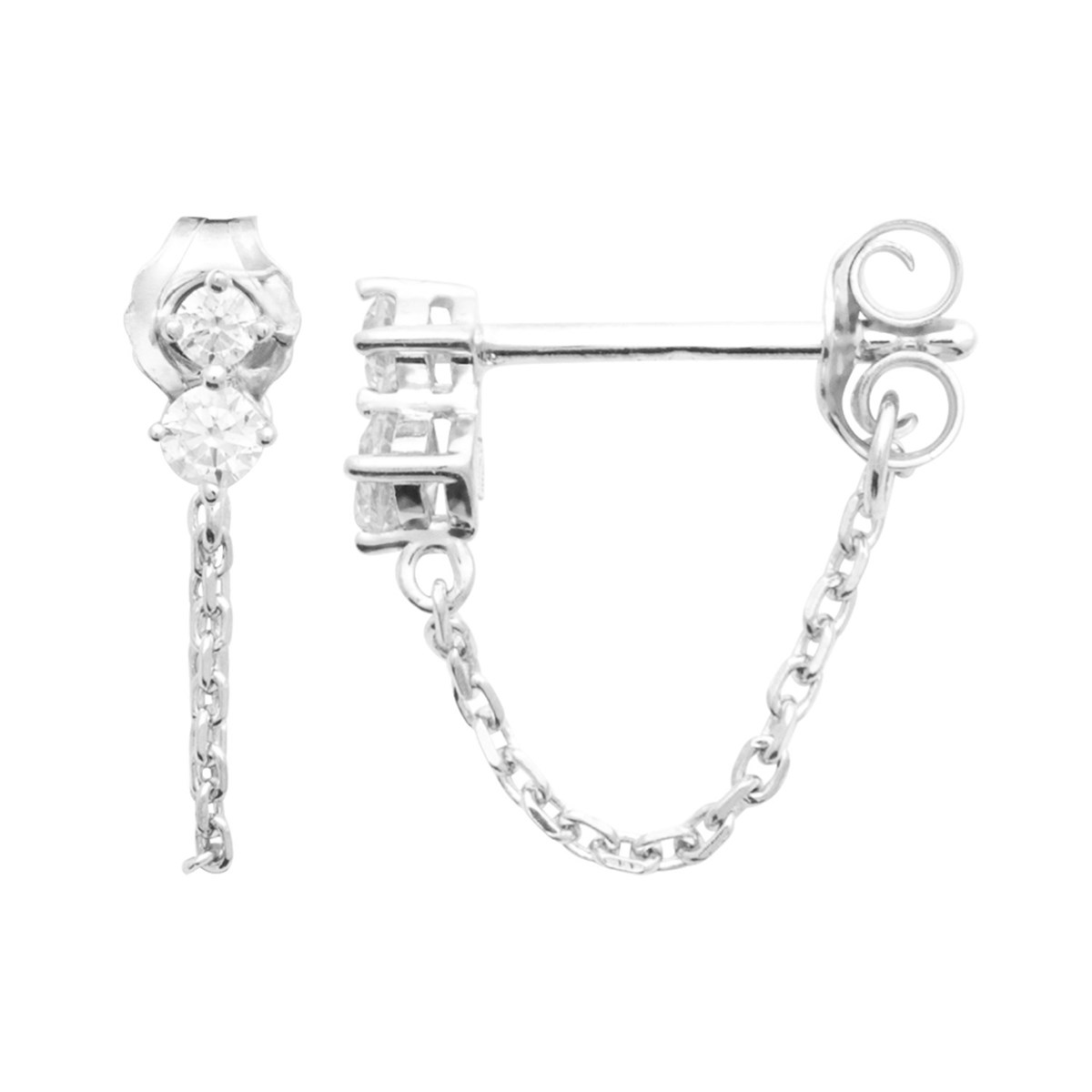 Boucles d'oreilles chainette et oz - vue 3