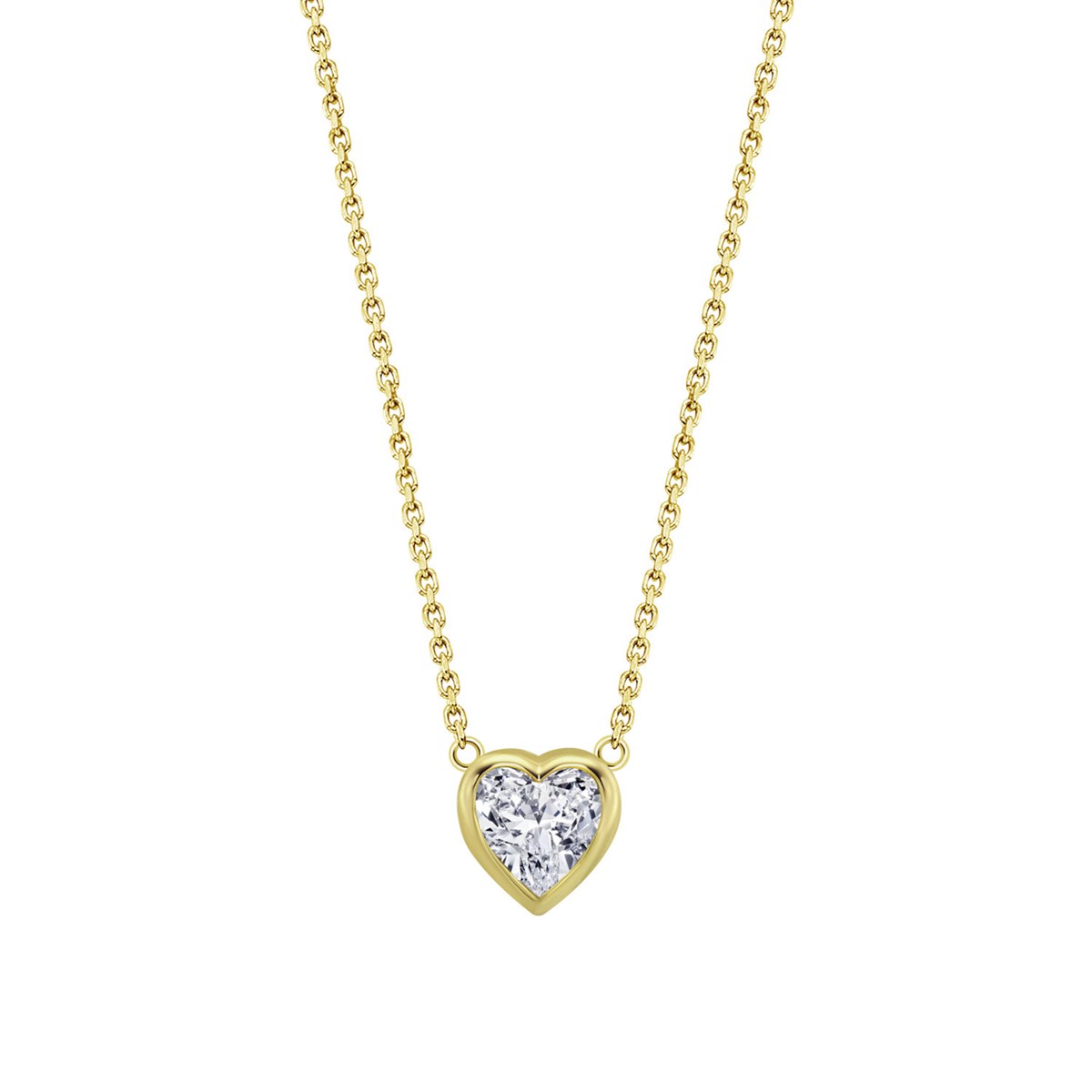 Collier Lotus Silver coeur argent doré oxydes