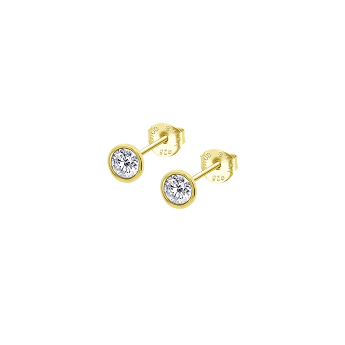Boucles d'oreilles Lotus Silver Charming Lady dorées