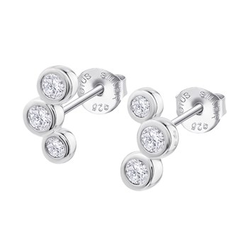 Boucles d'oreilles Lotus Silver trilogie oxydes