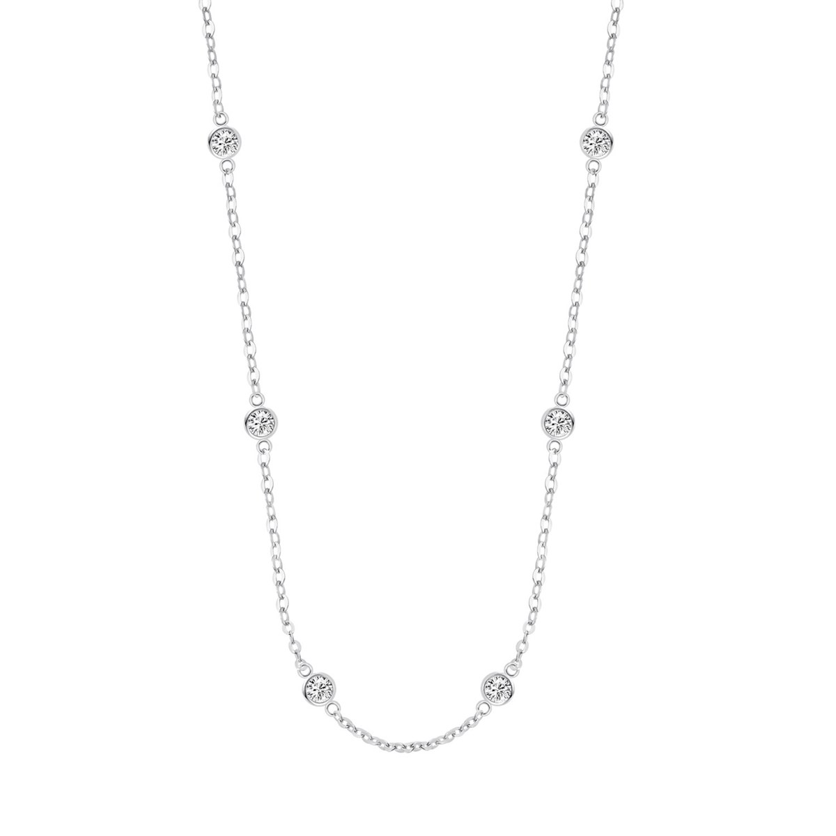 Lotus Silver oxides necklace