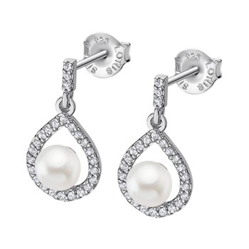 Boucles d'oreilles Lotus Silver perles oxydes