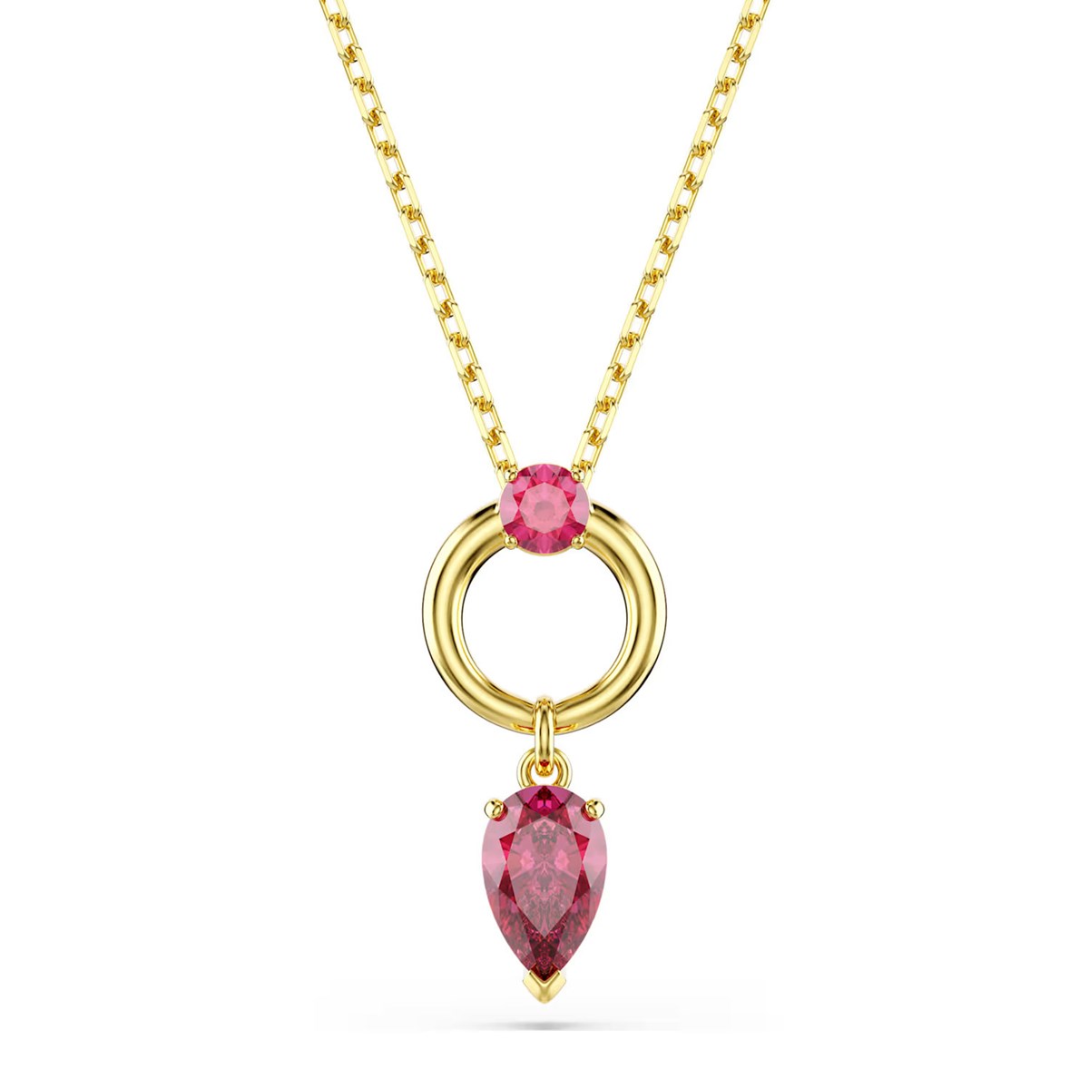 Collier Swarovski Mesmera doré rouge