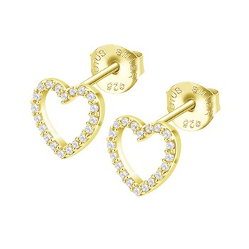 Boucles d'oreilles Lotus Silver coeur évidé