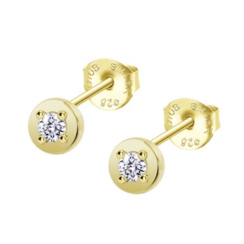 Boucles d'oreilles puces Lotus Silver dorées